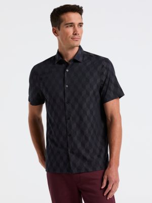 Cube Geo Jacquard Print Shirt