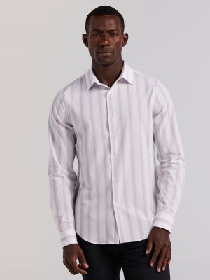 Ombre Stripe Long Sleeve Slim Fit Shirt