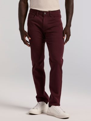 Slim Fit Dyed Solid Twill Five Pocket Pant