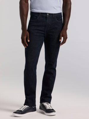 Slim Fit Indigo Rinse 5-Pocket Stretch Denim Jeans