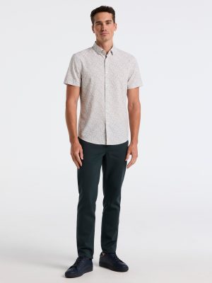 Slim Fit Linear Floral Shirt