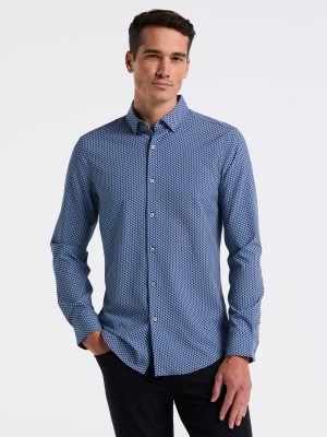 Slim Fit Total Stretch Geo Print Shirt