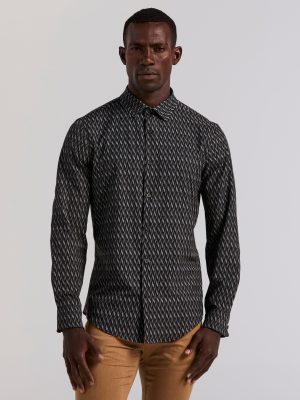 Slim Fit Geo Print Shirt